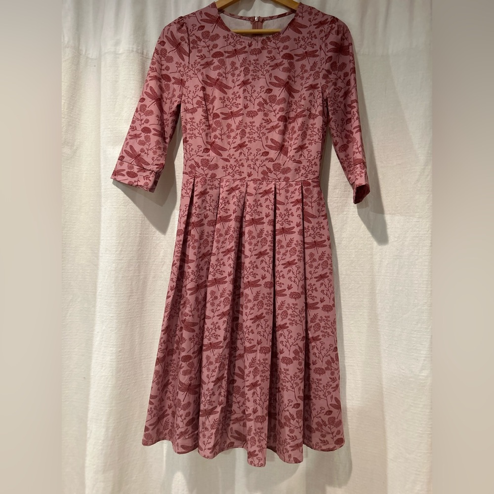 RETRO Dragonfly MIDI Dress VINTAGE